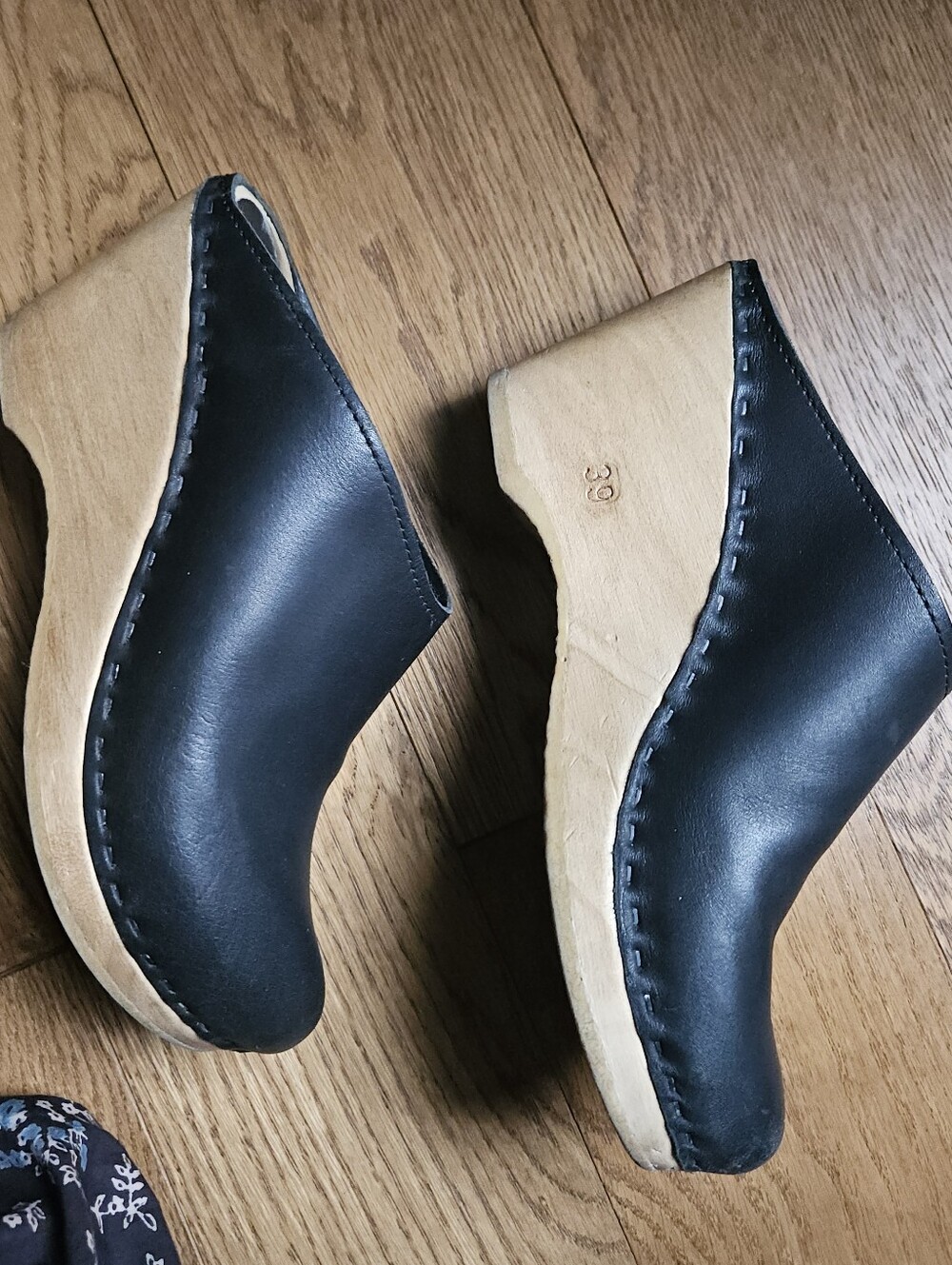 No.6 School Clogs on Wedge Black Leather | EU 39 - Picture 7 of 10